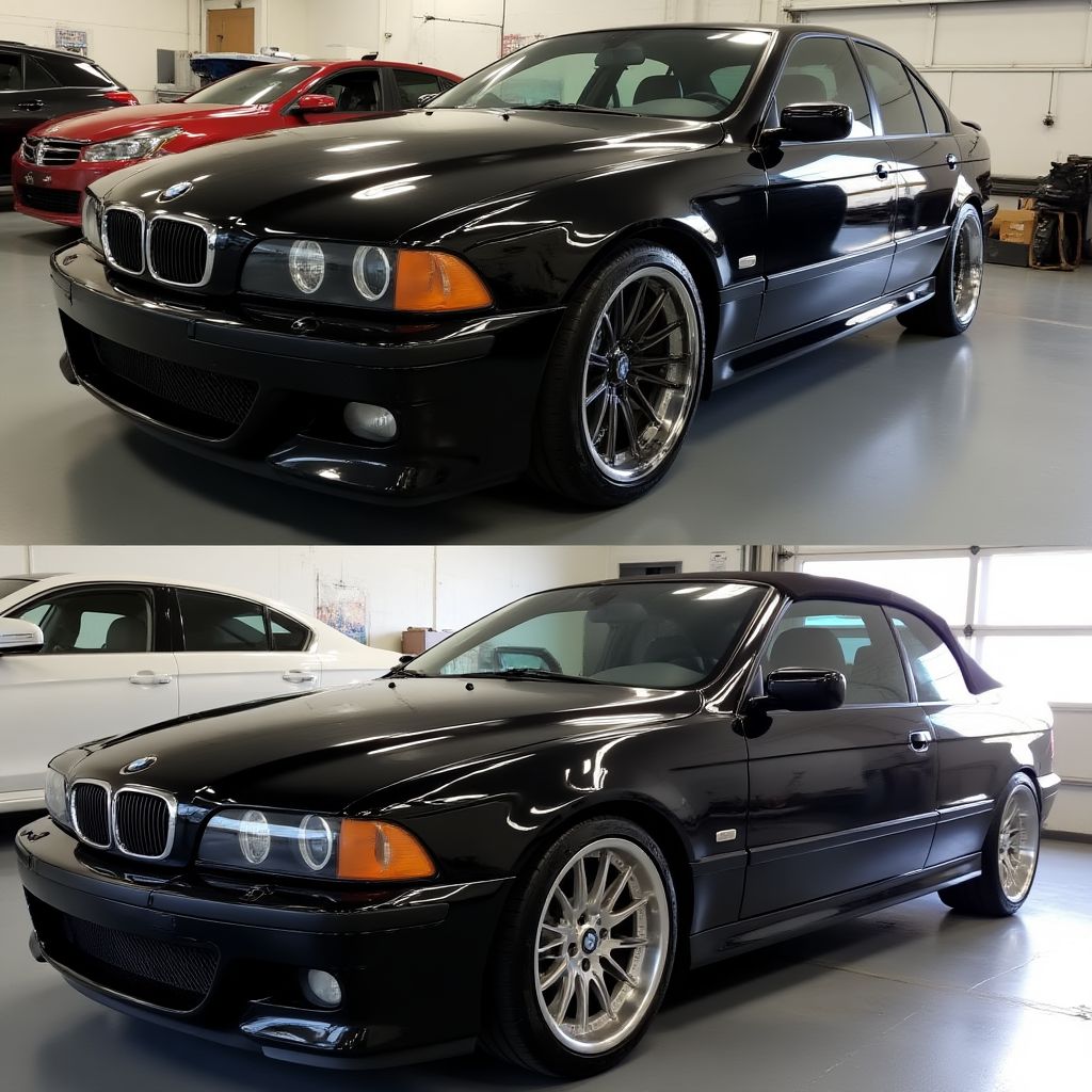 Renovace laku černého BMW